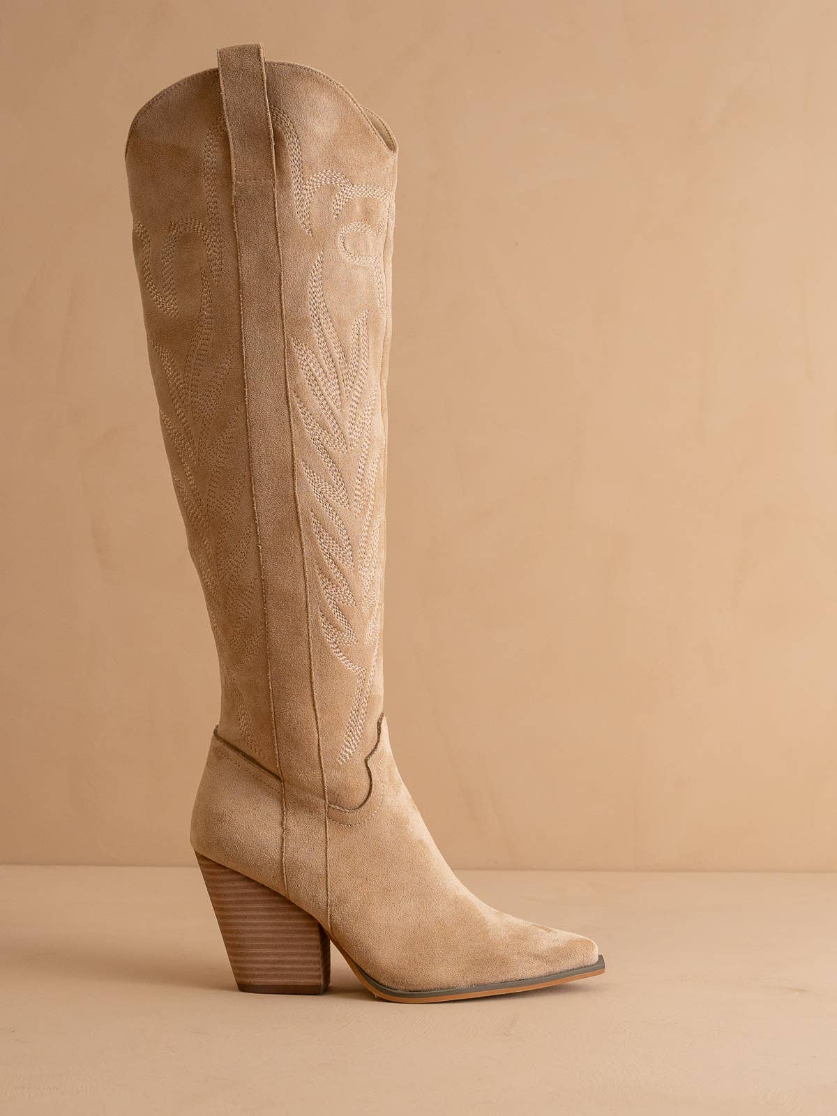 The Bronco Knee High Boots -Almond