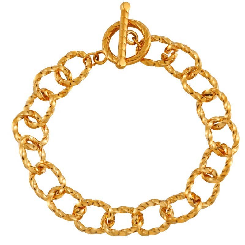 18K STAINLESS STEEL TARNISH FREE CHAIN BRACELET