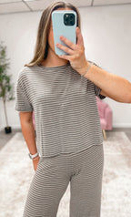 Boxy Stripe Short Sleeve Tee