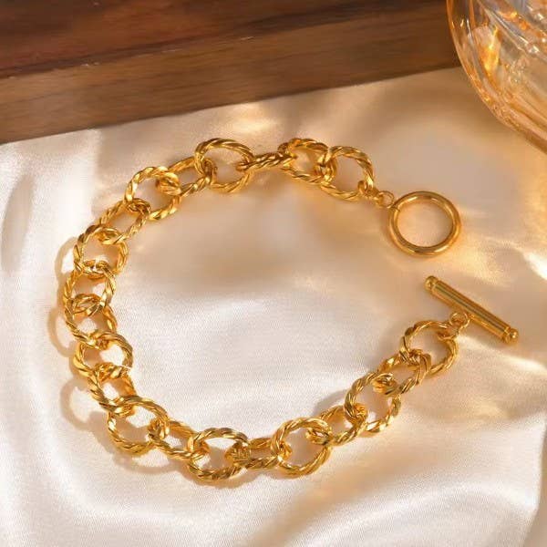 18K STAINLESS STEEL TARNISH FREE CHAIN BRACELET