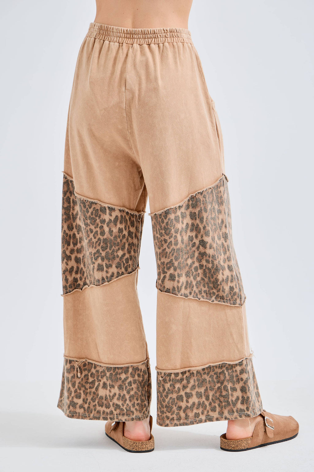 Mineral Wash Leopard Tier Pants