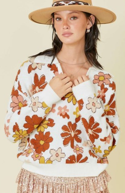 Zoey Floral Sweater