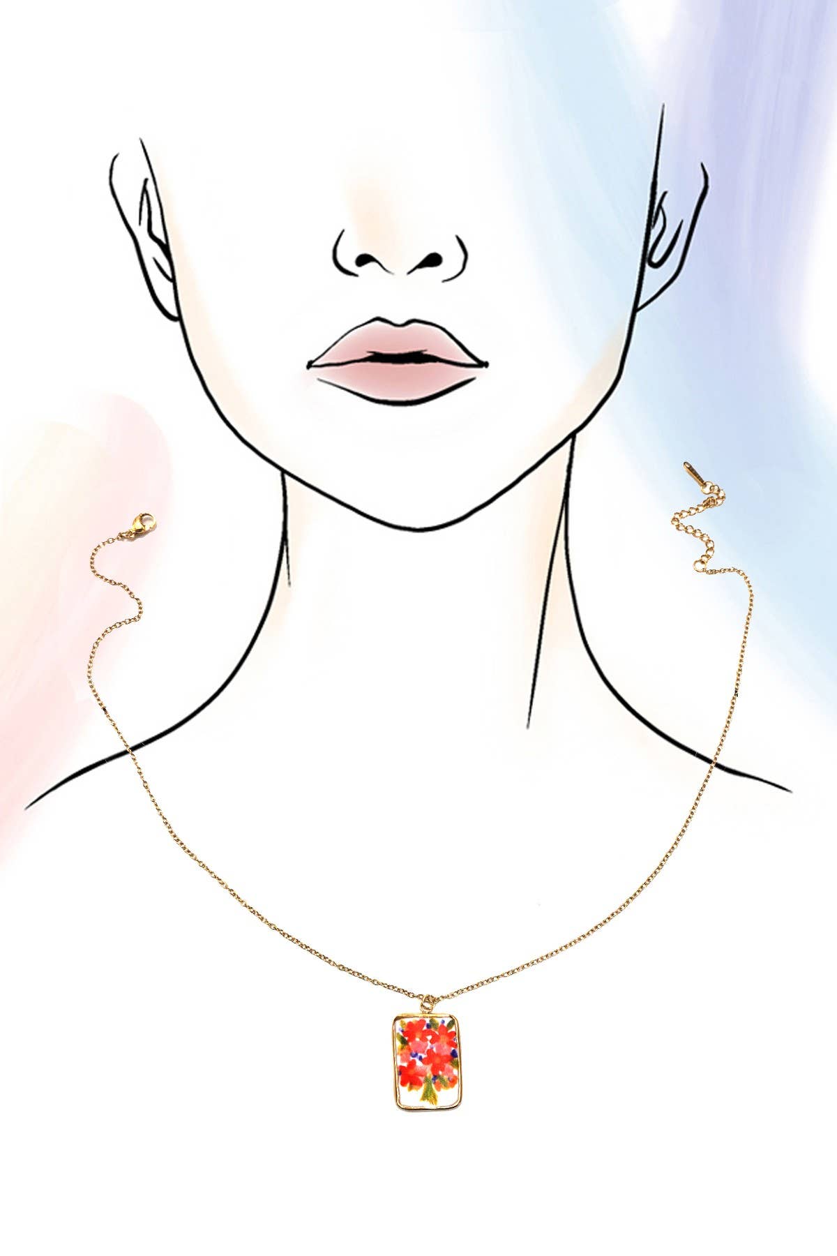 Ceramic charm necklace