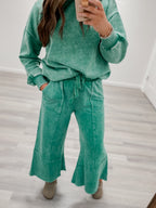 Exposed Seam Flare Pants