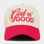 GOD IS GOOD Message Embroidered Baseball Cap