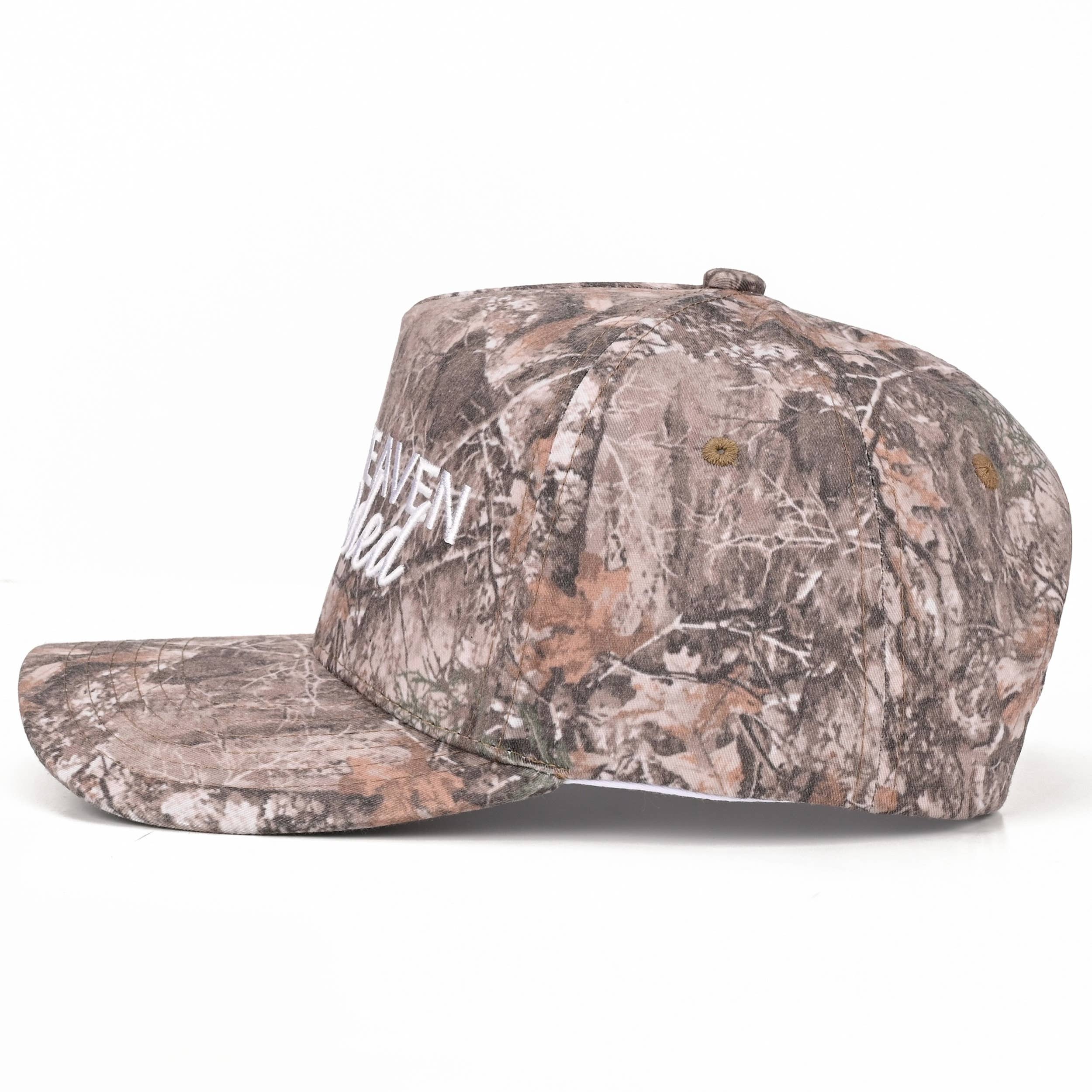 MAKE HEAVEN CROWDED Camo Embroidered Trucker Hat