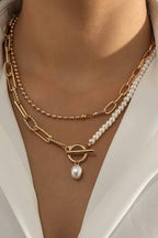PEARL DOUBLE TOGGLE NECKLACE