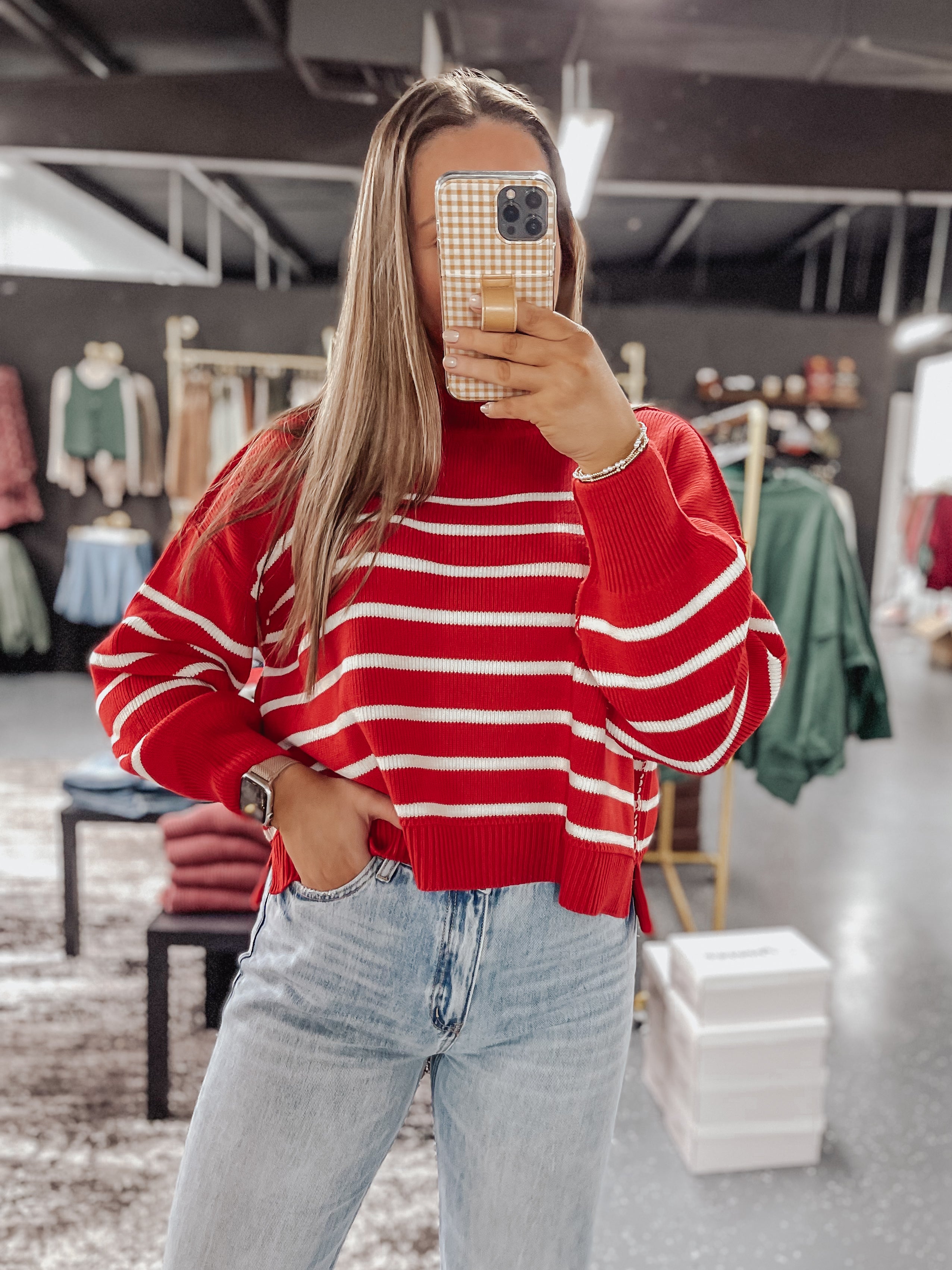 Sadie Sweater - Candy Cane