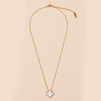 Floral 18K Gold Dip Stainless Steel Necklace