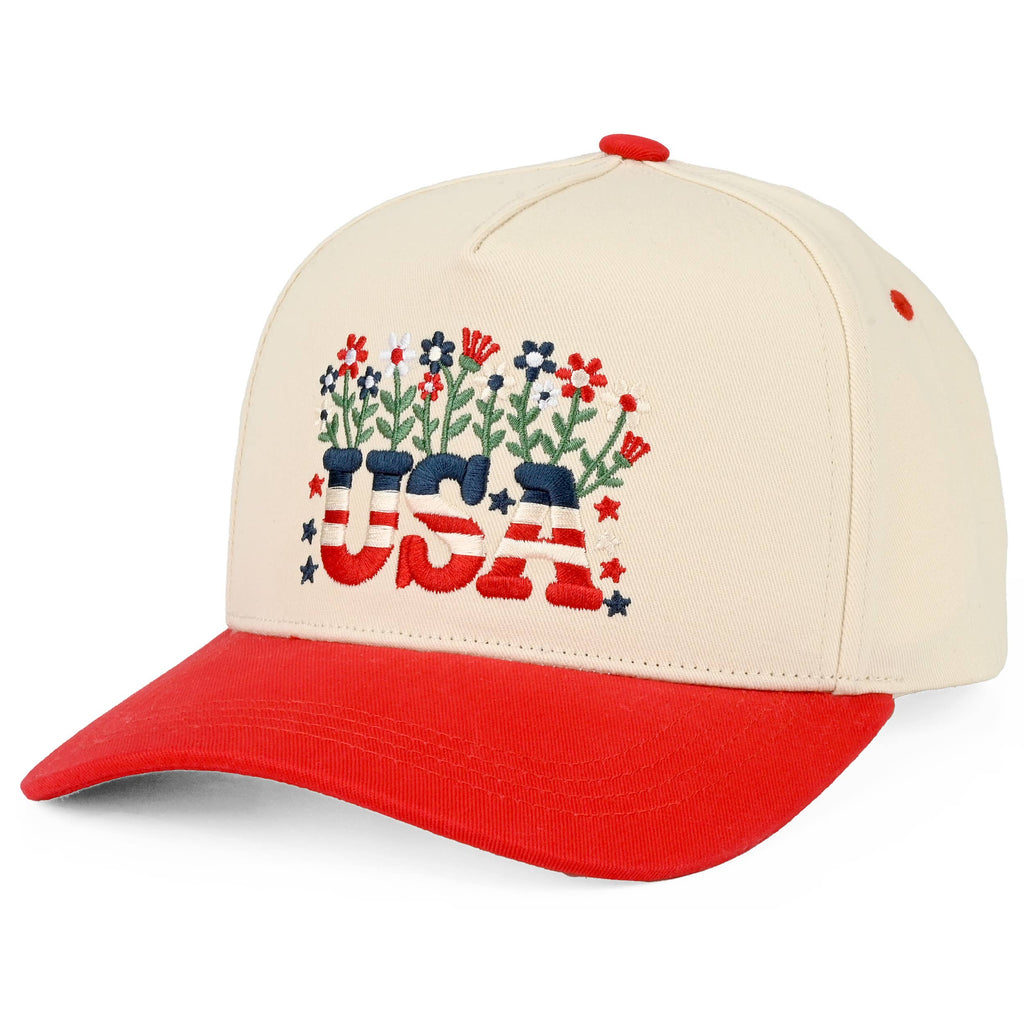Floral USA Trucker Hat
