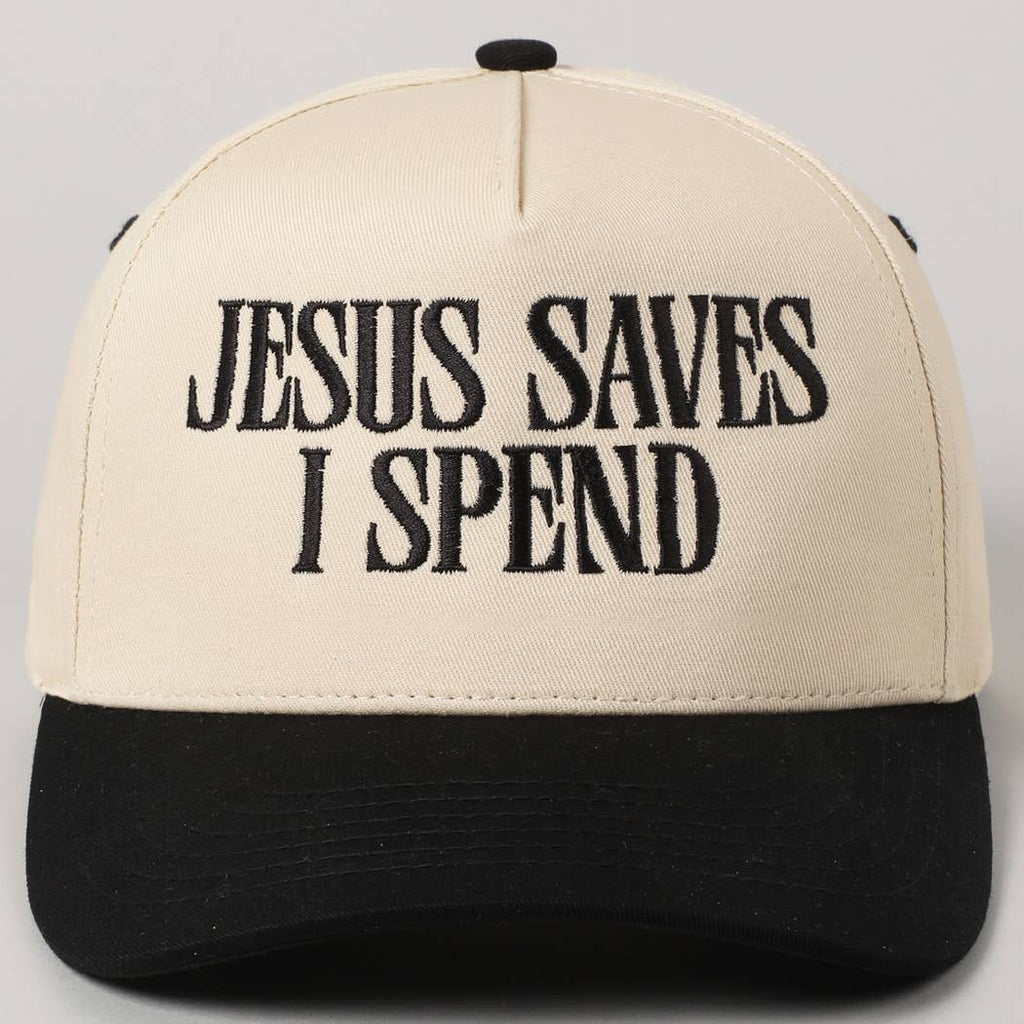 JESUS SAVES I SPEND Trucker Hat