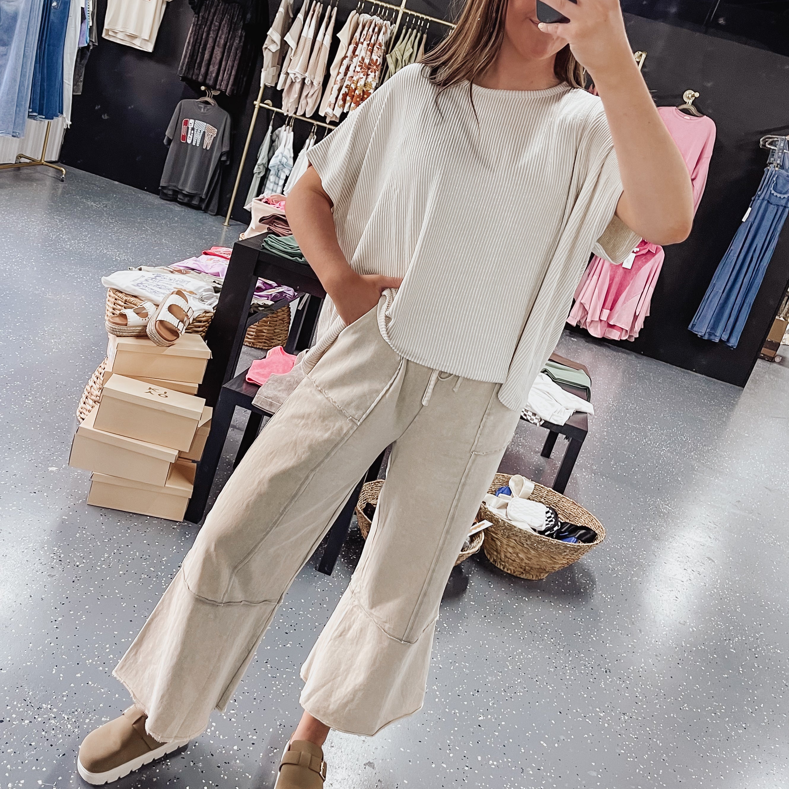 Tori Ribbed Top - Ivory