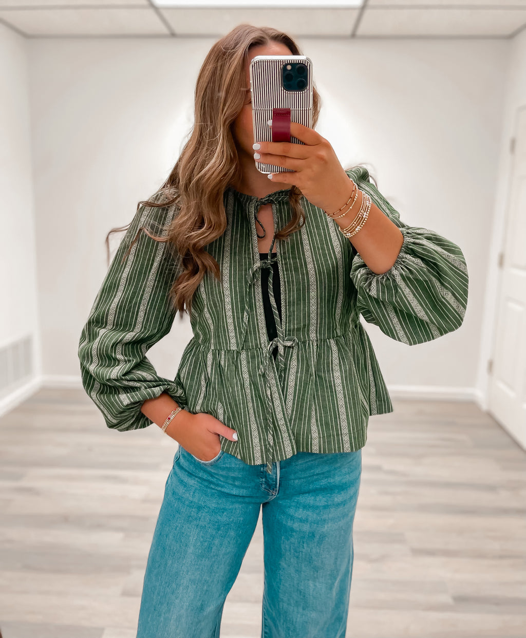 Corduroy Peplum Blouse
