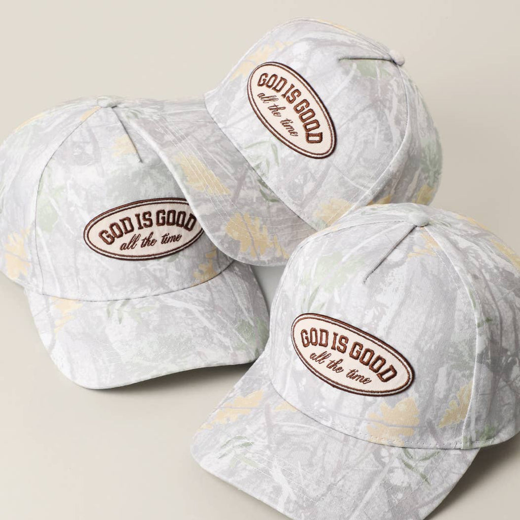 GOD IS GOOD Patch Camo Baseball Cap