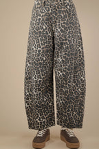 Leopard Barrel Jeans