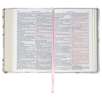 KJV Bible Compact Faux Leather HC Floral Printed Ps 23:3