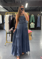 Embroidered Strap Flowy overall