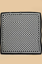 CHECKER PRINT BANDANA SCARF