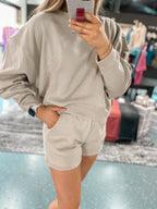 Fleece Sweat Shorts - Oatmeal