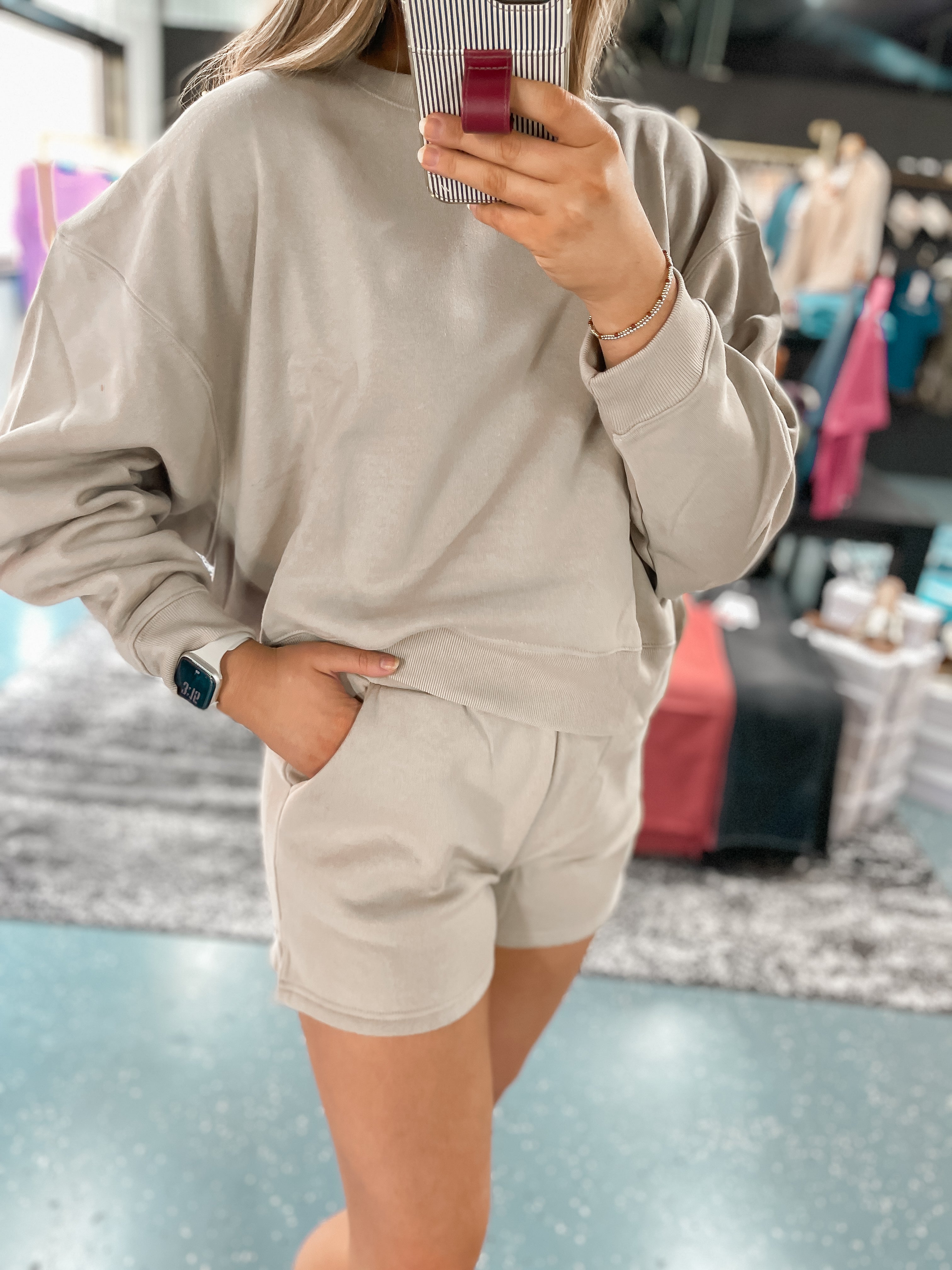 Fleece Sweat Shorts - Oatmeal
