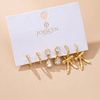 Pearl Crystal Earring Set