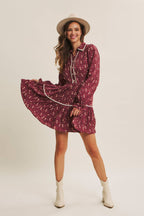 CAPTURES THE MAGIC ELEGANT MINI DRESS WITH SCALLOP LACE