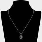 Brass Metal Football Pendant Necklace