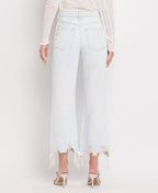 90'S VINTAGE SUPER HIGH RISE CROP FLARE JEANS