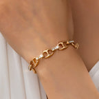 Sparkling Gold Link Chain Bracelet
