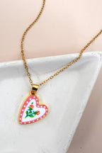 Ceramic charm necklace