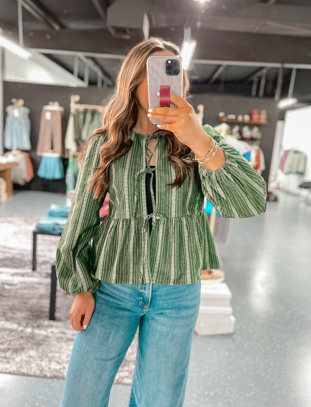 Corduroy Peplum Blouse
