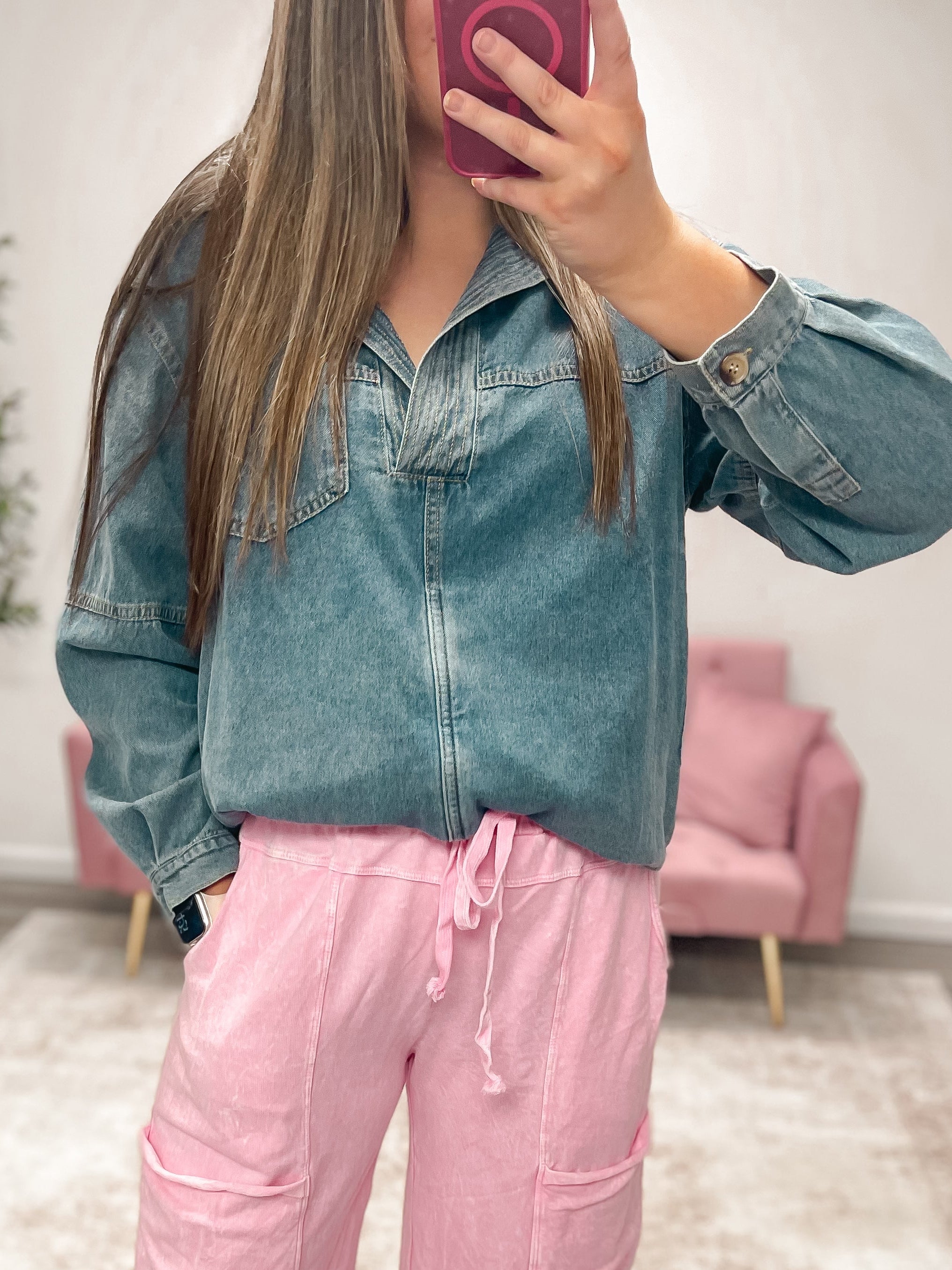 Baylee Denim Pullover