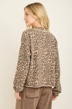 Leopard Half Zip