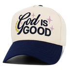 GOD IS GOOD Message Embroidered Baseball Cap