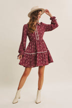 CAPTURES THE MAGIC ELEGANT MINI DRESS WITH SCALLOP LACE