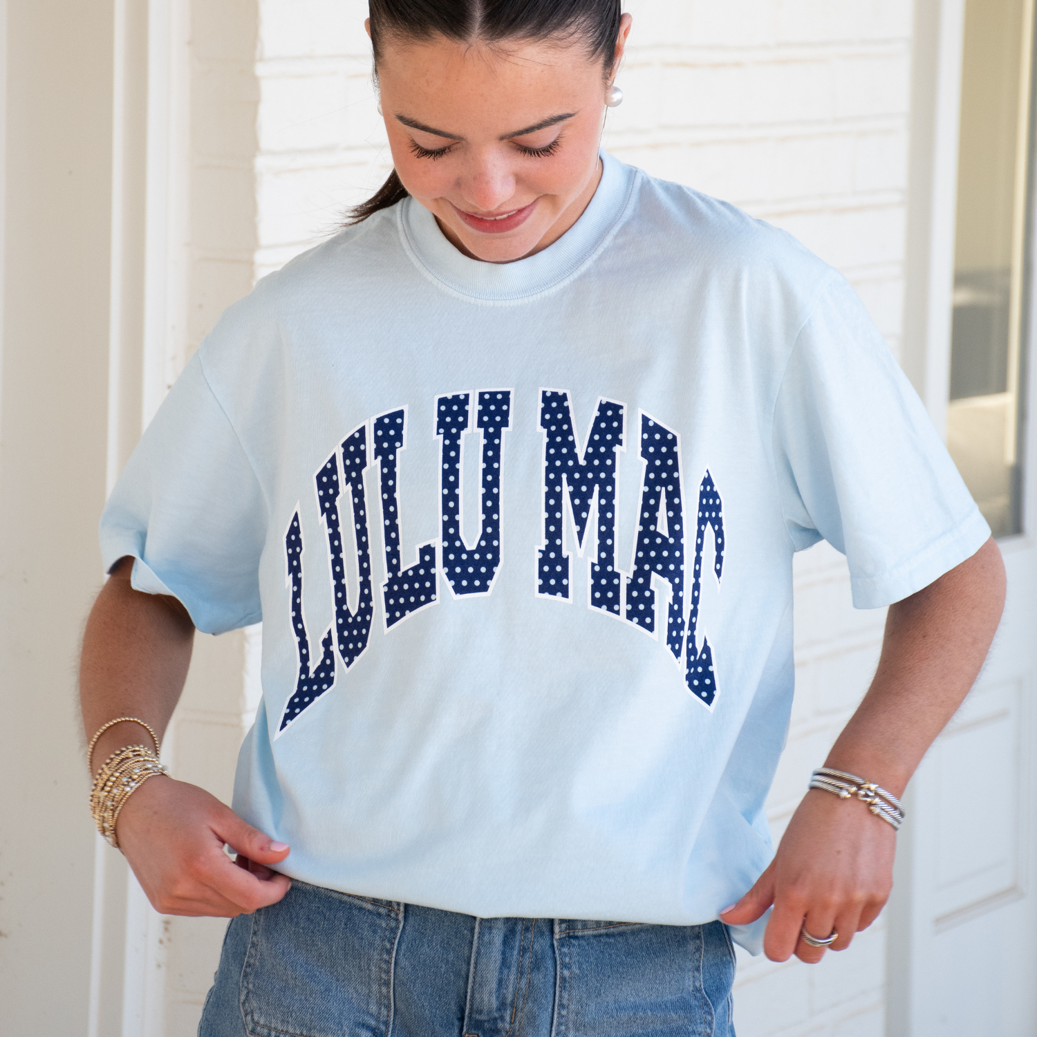 LULU MAC Polka Dot Comfort Colors Tee