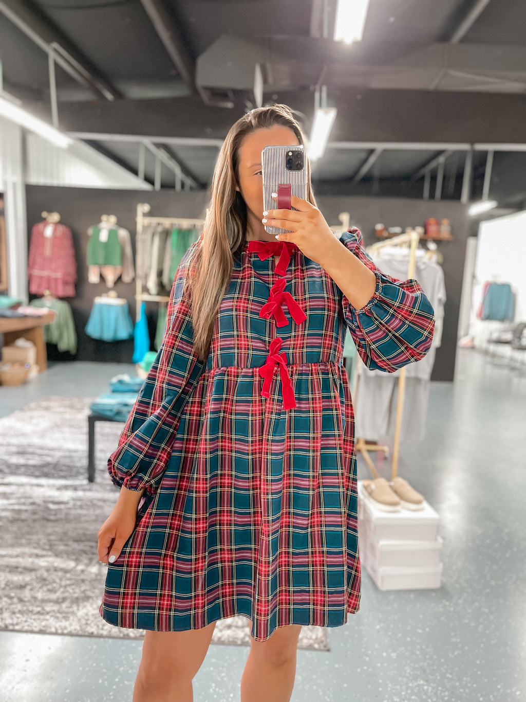 Holiday Cheer Plaid Dress
