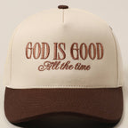 God Is Good All The Time Embroidery Trucker Hat