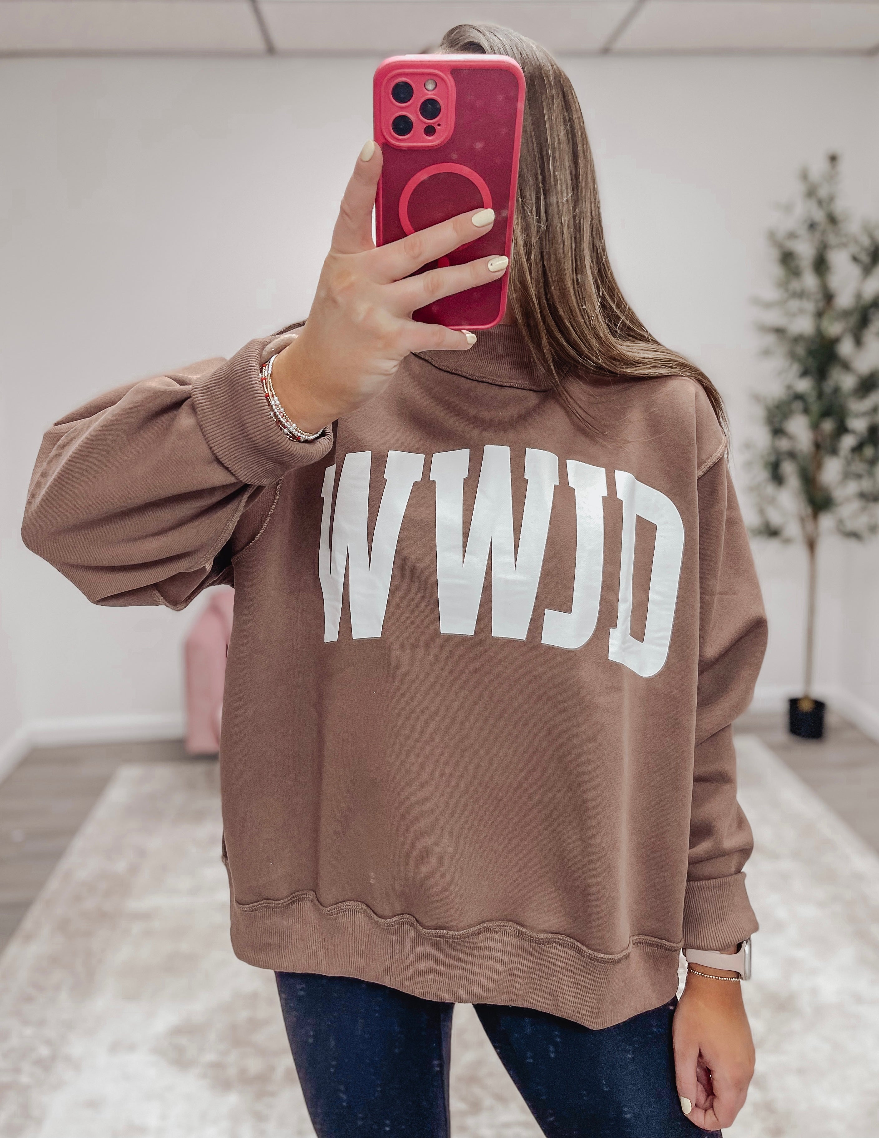WWJD Reversible Mock Neck