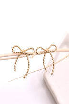 ROPE BOW STUD EARRINGS