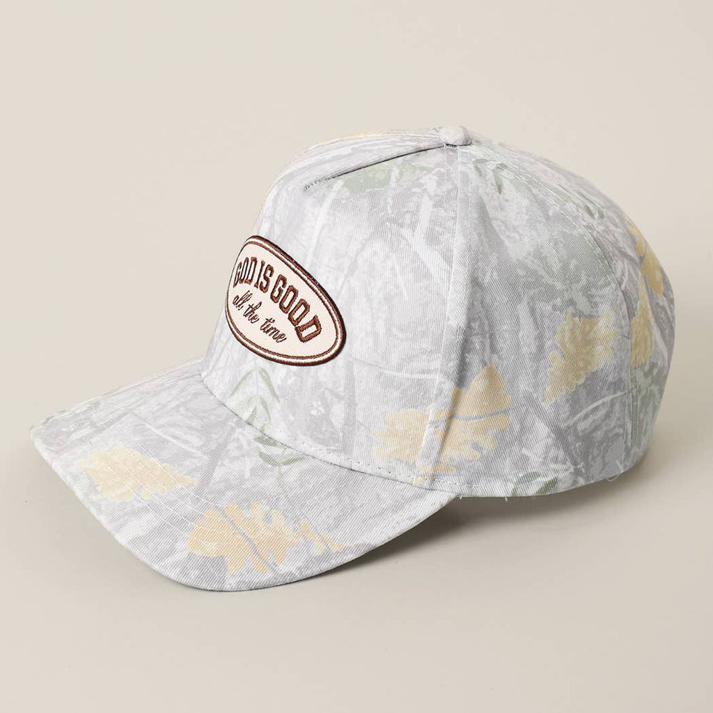 GOD IS GOOD Patch Camo Baseball Cap