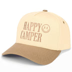 HAPPY CAMPER Embroidered Two Tone Trucker Hat