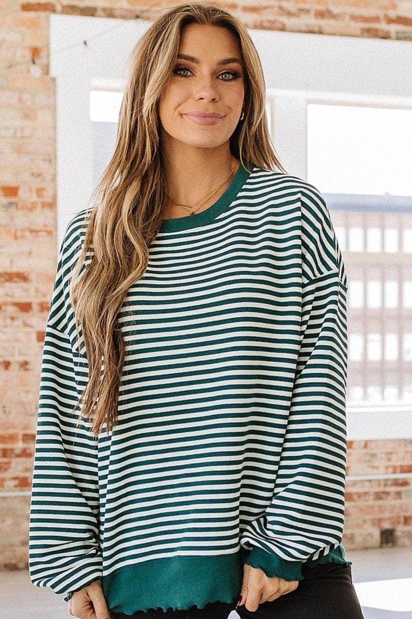 Shaylee Striped Long Sleeve Top