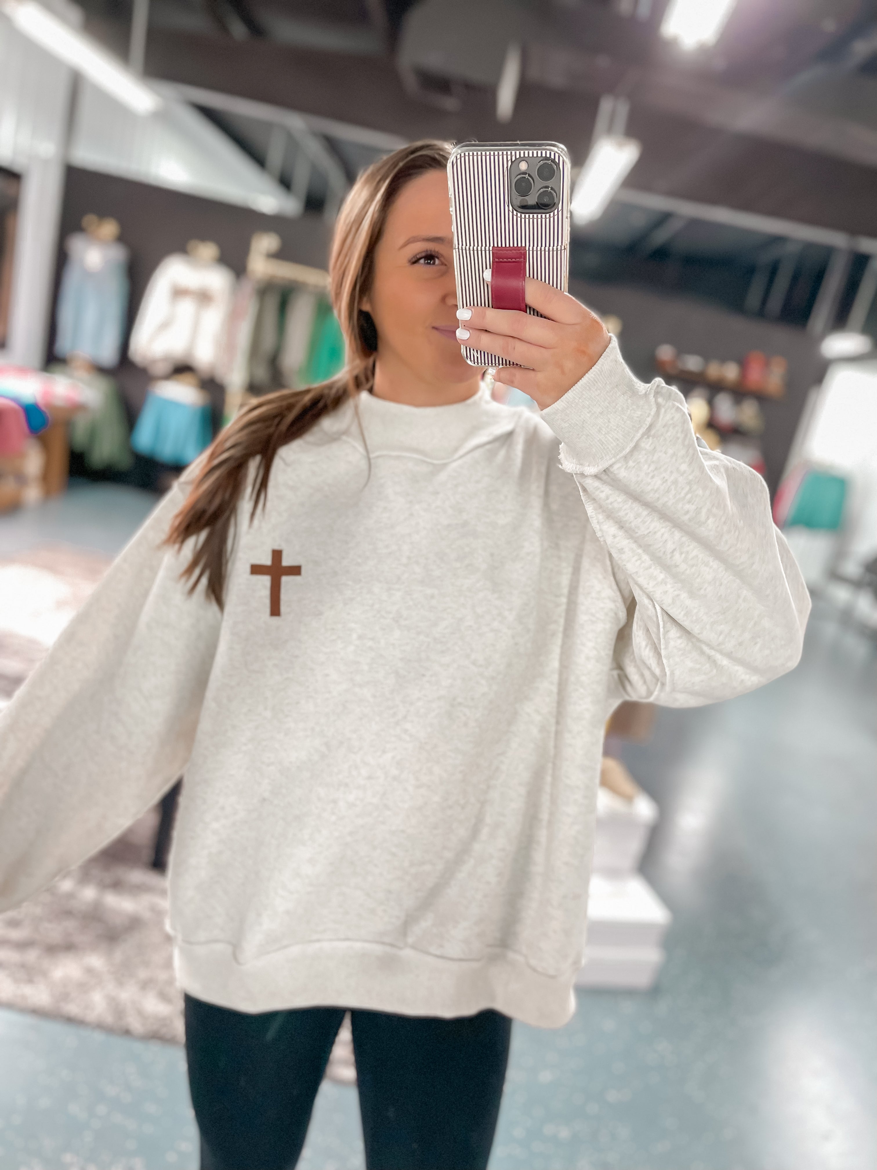 JESUS SAVES Reversible Mock Neck