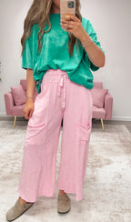 Oversized Mineral Wash Tee - Kelly Green