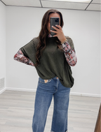 Samantha Knit Top - Olive