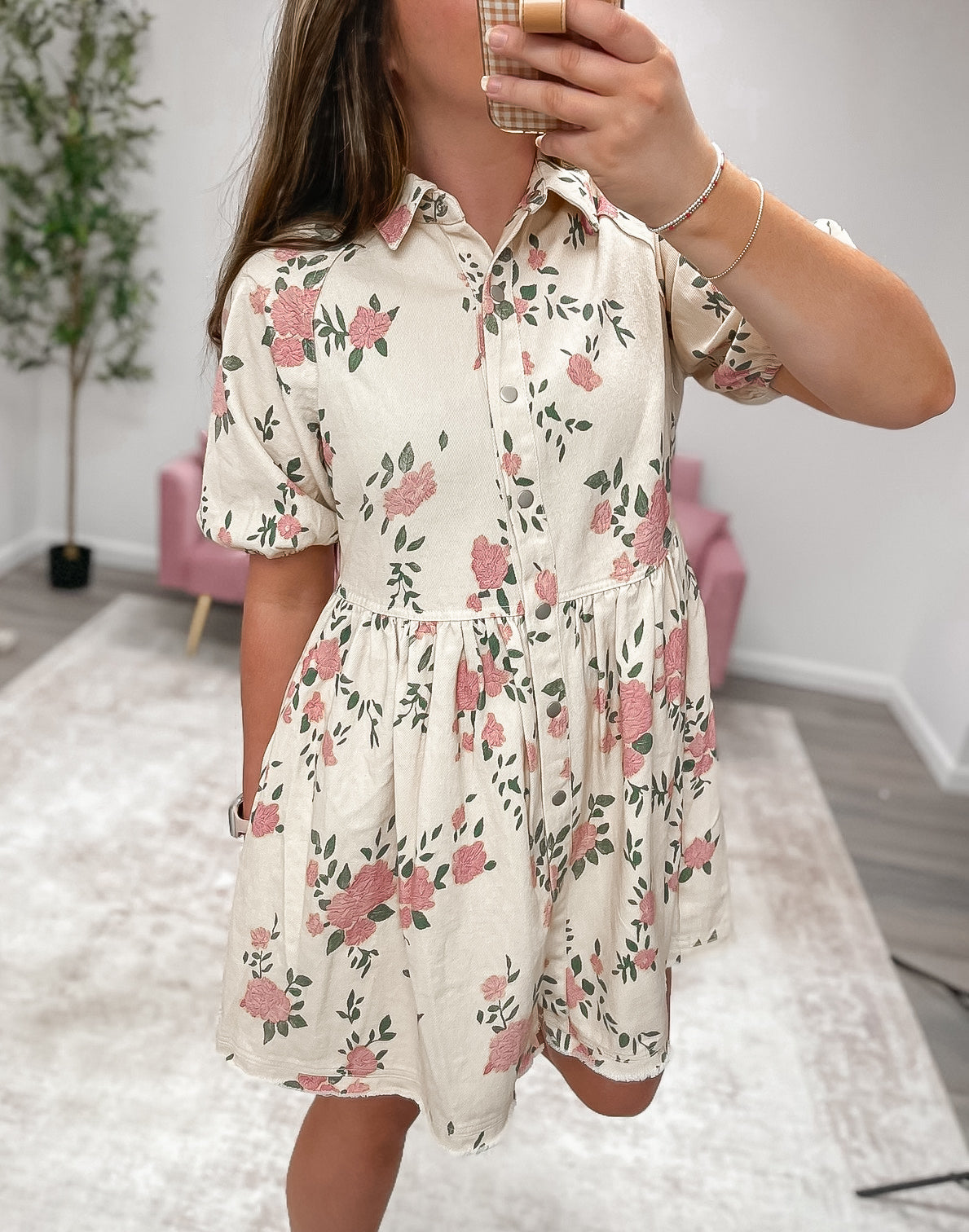 Sunday Floral Denim Dress