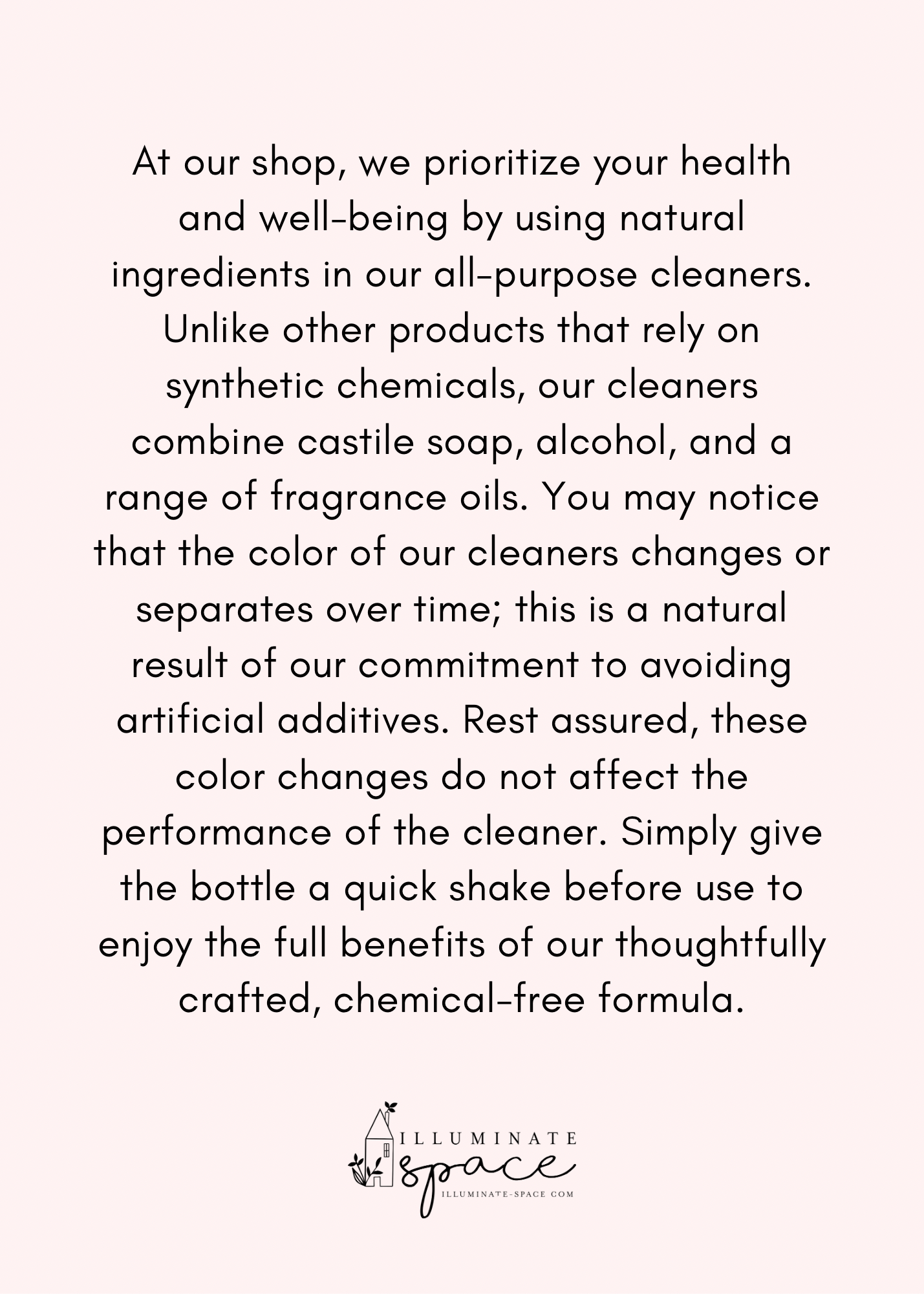 Concentrated Cleaner in Glass Spray Bottle – Just Add Water