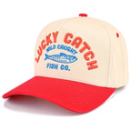 LUCKY CATCH Embroidered Two Tone Trucker Hat
