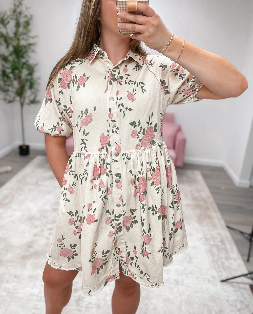 Sunday Floral Denim Dress